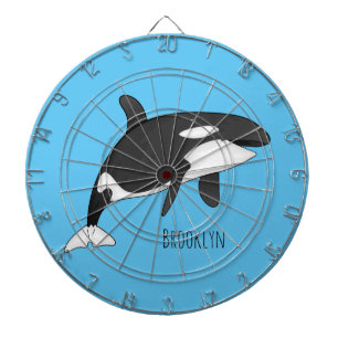 Cible De Fléchettes Illustration d'une baleine tueuse