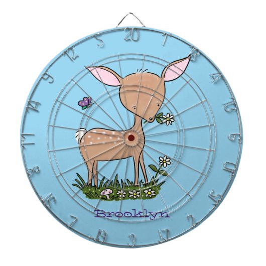 Cible De Fléchettes Illustration d'une jolie dessin de cerf de bébé he (Devant)