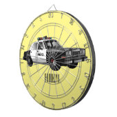 Cible De Fléchettes Illustration d'une voiture de police (Devant droit)
