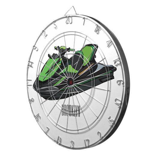 Cible De Fléchettes Illustration Jet ski (Devant droit)