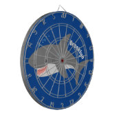 Cible De Fléchettes Illustration joyeuse du grand requin blanc (Devant gauche)