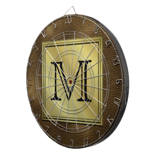 Cible De Fléchettes Image faite sur commande imprimée de monogramme. (Devant droit)