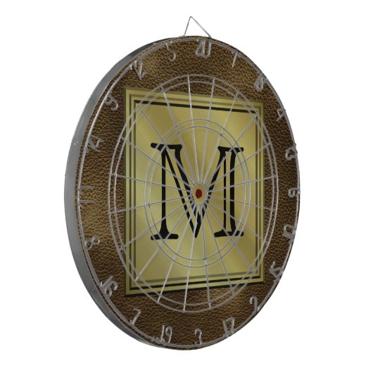 Cible De Fléchettes Image faite sur commande imprimée de monogramme. (Devant gauche)