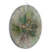 Cible De Fléchettes Imaginaire coloré Moderne Fleur Fractale Abstraite (Devant gauche)