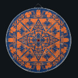 Cible De Fléchettes Imaginaire médiéval celtique bleu bleu marine<br><div class="desc">Tableau noir bleu marine et orange celtique imaginaire médiéval motif. Pour ajouter du texte ou d'autres images, utilisez l'option customiser. Le design comprend un phénix, scorpion, araignée, gargoyle, noeud celtique, épée, serpent, et plus encore. Une bataille gothique contre le bien et le mal ou la peur et le courage. Super...</div>