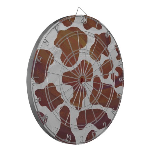 Cible De Fléchettes Impression Brown et blanche de vache (Devant gauche)