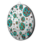 Cible De Fléchettes Impression Brown et Turquoise dalmate (Devant droit)