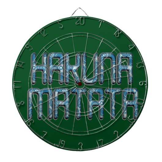 Cible De Fléchettes Impression d'art 3D Hakuna Matata (Devant)