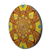 Cible De Fléchettes Impression d'art Kaleidoscope d'or (Devant droit)