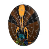 Cible De Fléchettes Impression de contraste de couleur Abstraite (Devant droit)