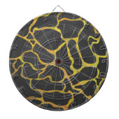 Cible De Fléchettes Impression Giraffe noir et jaune (Devant)