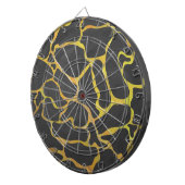 Cible De Fléchettes Impression Giraffe noir et jaune (Devant droit)