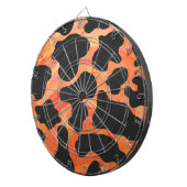 Cible De Fléchettes Impression noire et orange de vache (Devant droit)