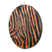 Cible De Fléchettes Impression noire et orange Zebra (Devant droit)