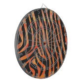 Cible De Fléchettes Impression noire et orange Zebra (Devant gauche)