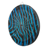 Cible De Fléchettes Imprimé bleu et noir zèbre (Devant droit)