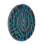 Cible De Fléchettes Imprimé bleu et noir zèbre (Devant gauche)