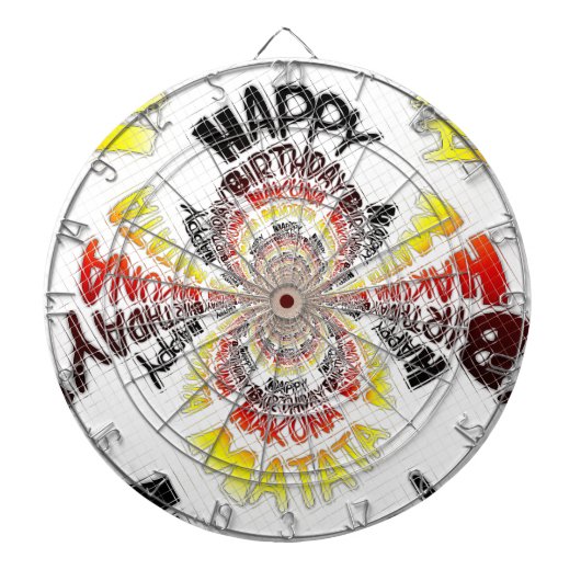 Cible De Fléchettes Imprimer Anniversaire Kaleidoscope (Devant)