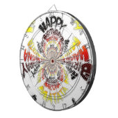 Cible De Fléchettes Imprimer Anniversaire Kaleidoscope (Devant droit)