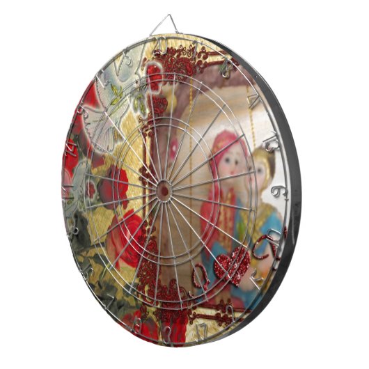 Cible De Fléchettes Imprimer mariage Doll Portrait Graphique (Devant droit)