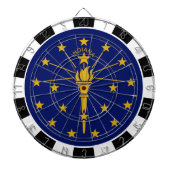 Cible De Fléchettes Indiana Dartboard USA & Indiana Drapeau / jeu (Devant)