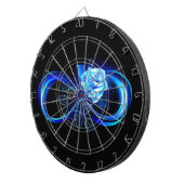 Cible De Fléchettes Infini lumineux avec rose bleue (Devant droit)