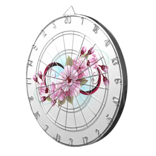 Cible De Fléchettes Infinité avec les fleurs Sakura (Devant droit)