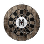 Cible De Fléchettes Initial Family Name Monogram Dart Board (Devant)