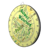 Cible De Fléchettes Ireland Cities Word Art (Devant droit)