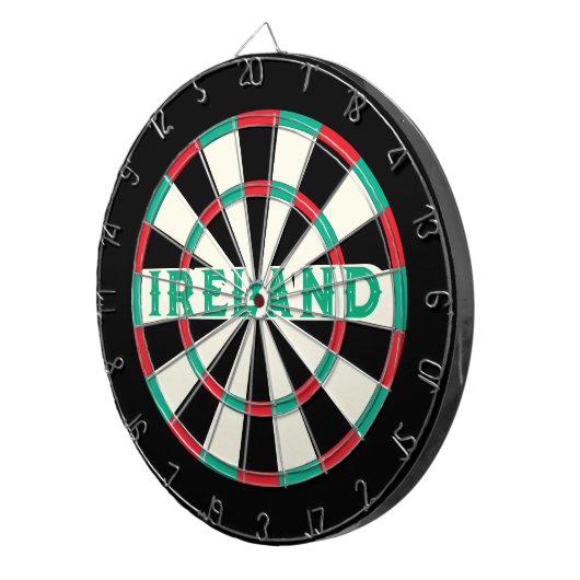 Cible De Fléchettes IRELAND Irish Old Classic Design Texte vert (Devant droit)
