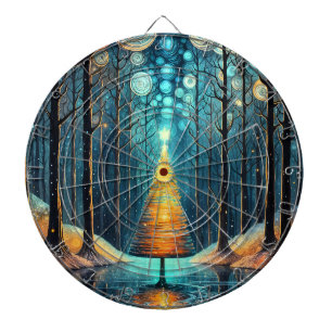 Cible De Fléchettes Iridescente Holiday Dream 🎄 brillant sapin de Noë