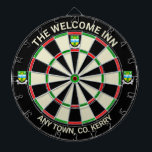 Cible De Fléchettes Irish Comté Kerry Irlande Dartboard<br><div class="desc">Idée pour n'importe quel bar, pub, hôtel ou même votre propre maison dans le comté de Kerry, Irlande. Il aurait l'air grand n'importe où dans le monde comme un rappel de ce beau pays irlandais aussi. Ce tableau porte la crête officielle du comté sur la seule vingtaine et de chaque...</div>