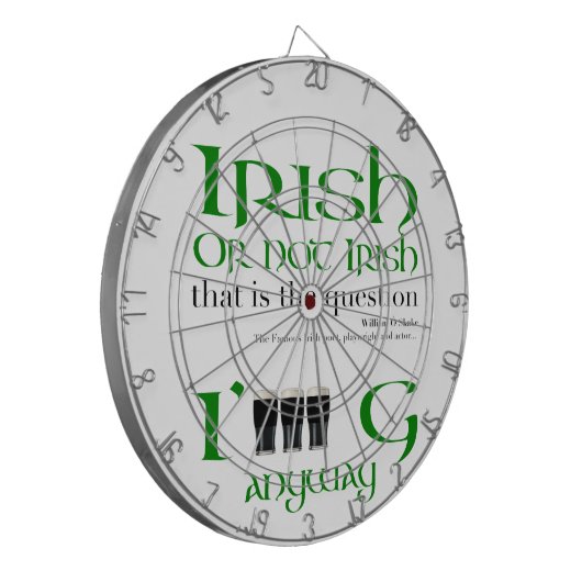 Cible De Fléchettes Irlandais ou pas Irish St Patrick's Day Dartboard (Devant gauche)