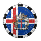 Cible De Fléchettes Islande Dartboard, jeu de société, Drapeau islanda (Devant)