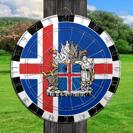 Cible De Fléchettes Islande Dartboard, jeu de société, Drapeau islanda