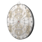 Cible De Fléchettes Ivory White Flowers Dartboard (Devant droit)