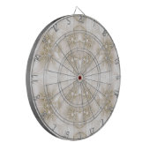 Cible De Fléchettes Ivory White Flowers Dartboard (Devant gauche)
