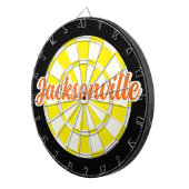 Cible De Fléchettes Jacksonville Orange texte jaune blanc noir (Devant droit)