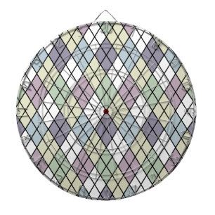 Cible De Fléchettes Jacquard des diamants Pastel