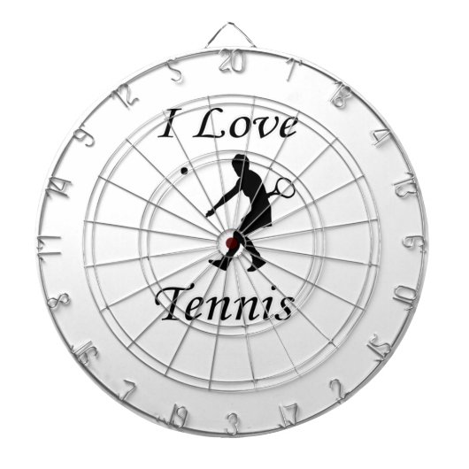 Cible De Fléchettes J'adore le tennis (Devant)