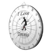 Cible De Fléchettes J'adore le tennis (Devant droit)
