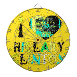 Cible De Fléchettes J'aime Hillary Clinton : Art d'expression graffiti