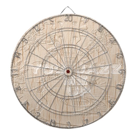 Cible De Fléchettes J'aime le bois brun Hakuna Matata (Devant)