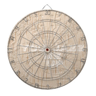 Cible De Fléchettes J'aime le bois Hakuna brun allant Matata