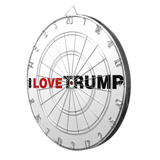 Cible De Fléchettes J'aime Trump (Devant droit)