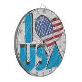 Cible De Fléchettes J'aime USA Rétro 80s (Devant gauche)