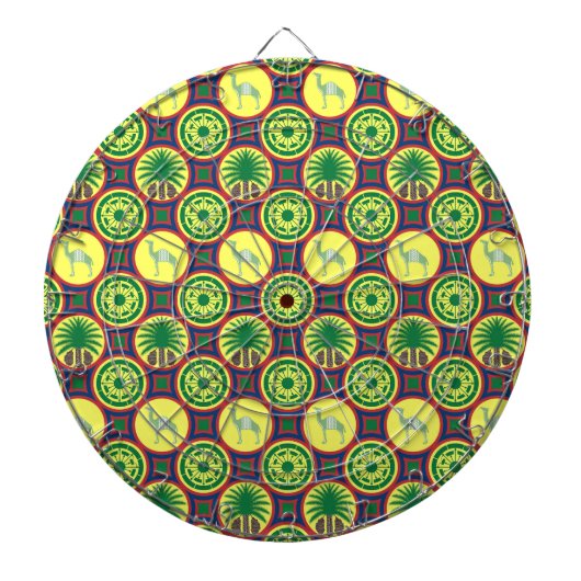 Cible De Fléchettes Jamahiri ® Libye | Motif africain (Devant)