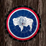 Cible De Fléchettes Jardin Drapeau Wyoming & Wyoming / Jeu américain<br><div class="desc">Dartboard : fléchettes de drapeaux Wyoming et Wyoming,  jeux de plaisir en famille - amour mon pays,  jeux d'été,  vacances,  fête des pères,  fête d'anniversaire,  étudiants / fans de sports</div>