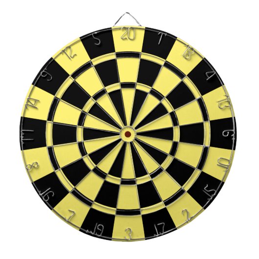 Cible De Fléchettes Jaune Clair Et Noir (Devant)