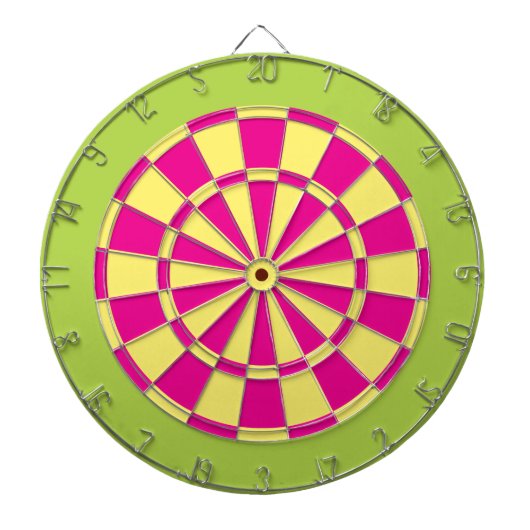Cible de fléchettes : jaune clair, rose et vert ci (Devant)